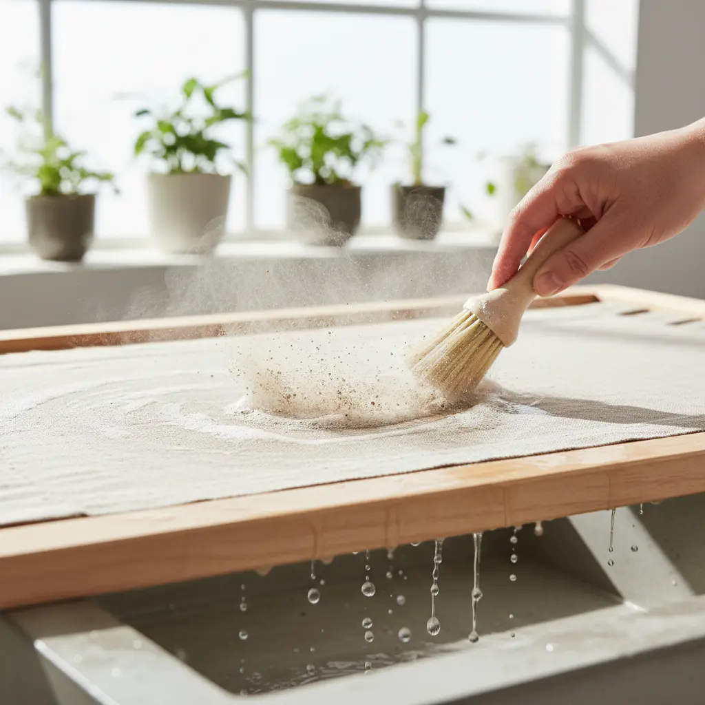 Extracting dirt from fabric